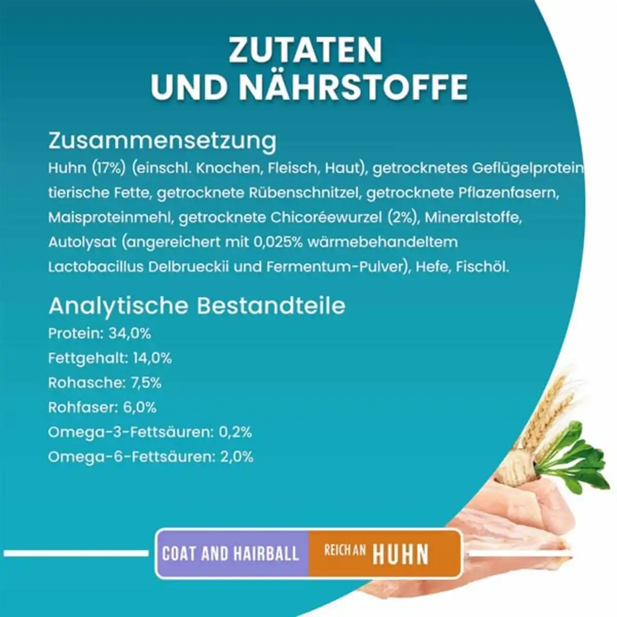 Bild 4 von PURINA ONE BIFENSIS COAT & HAIRBALL Huhn 1,4kg