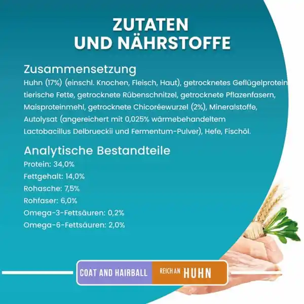 Bild 4 von PURINA ONE BIFENSIS COAT & HAIRBALL Huhn 1,4kg