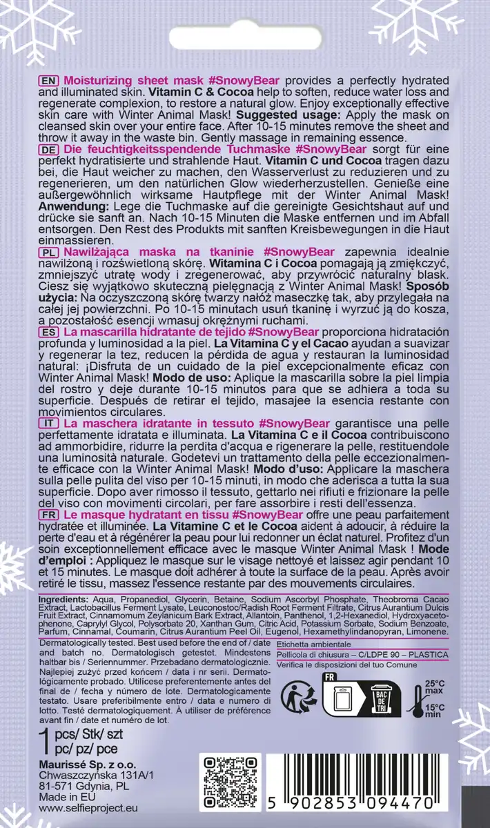 Bild 2 von Selfie Project Pflegende Tuchmaske #SnowyBear