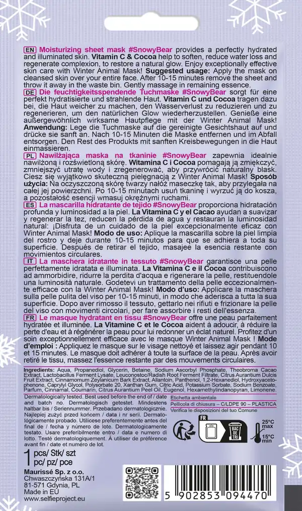 Bild 2 von Selfie Project Pflegende Tuchmaske #SnowyBear