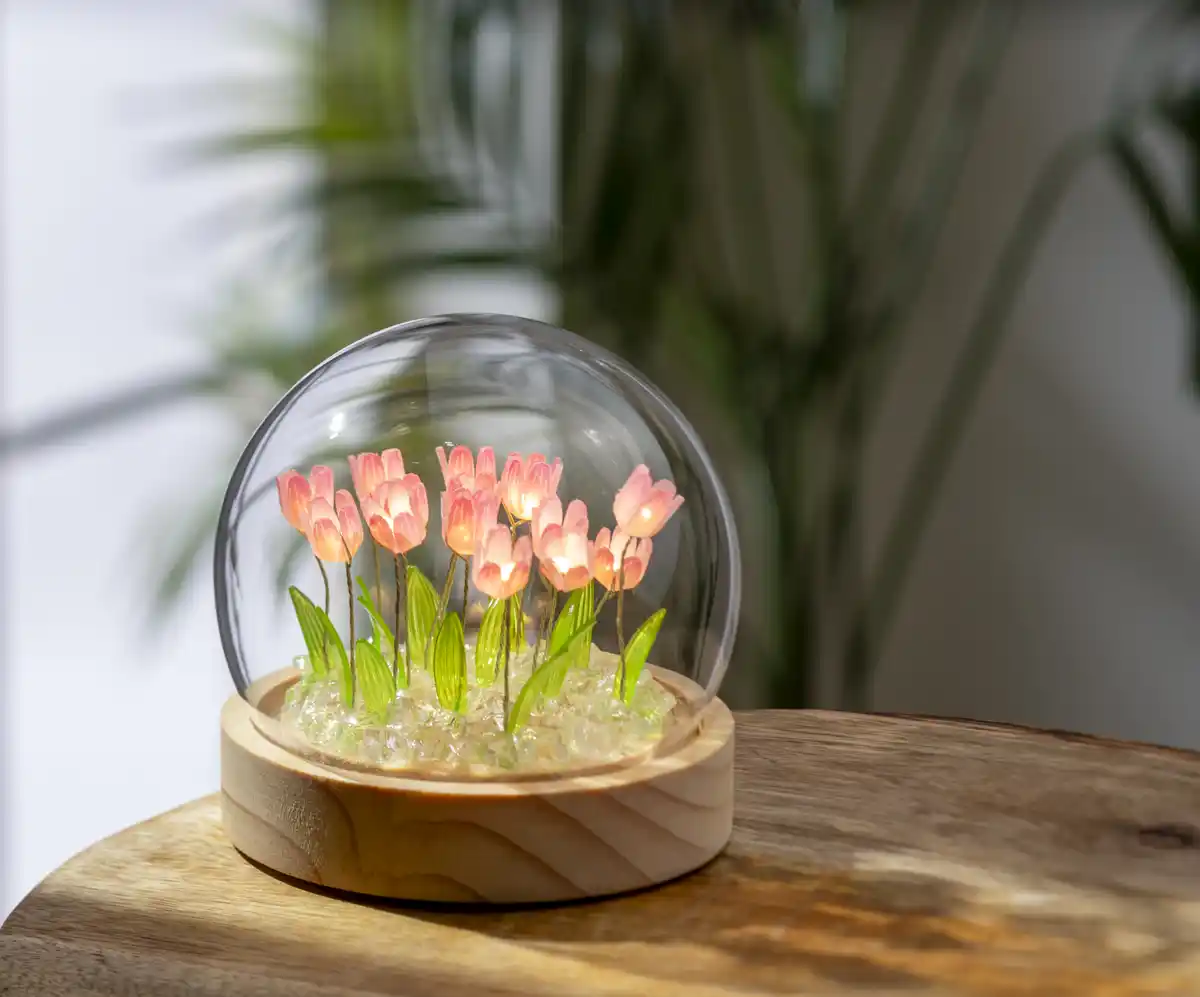 Bild 3 von IDEENWELT LED-Dekoleuchte Blumen rot