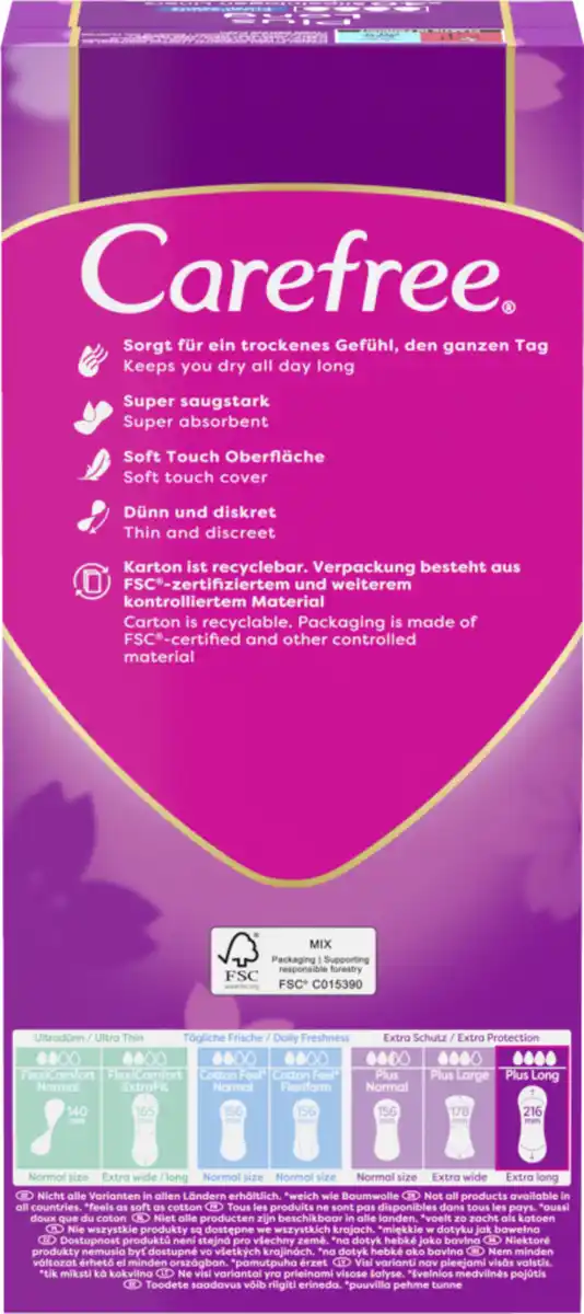 Bild 4 von Carefree Slipeinlagen Plus Long Frischeduft