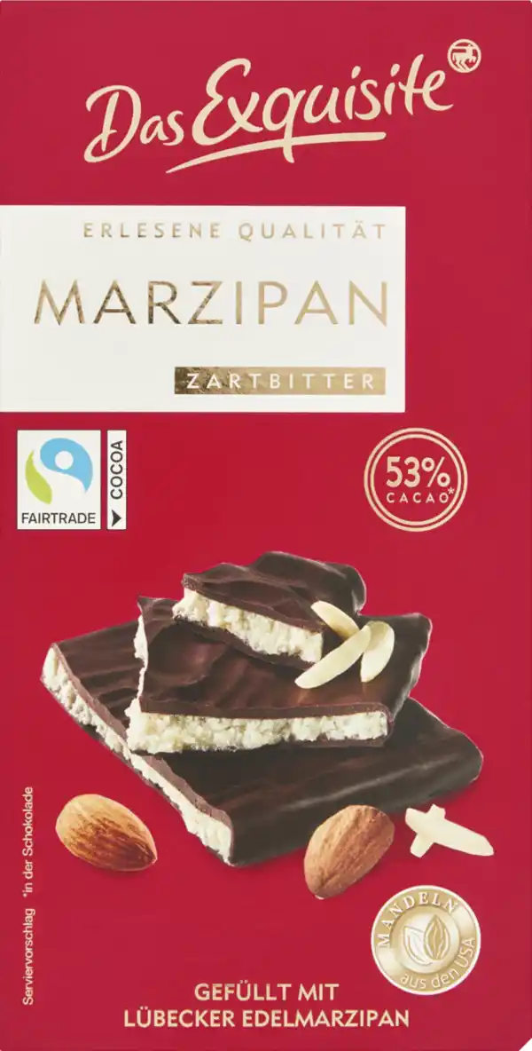 Bild 1 von Das Exquisite Tafel Marzipan Zartbitter, 140 g