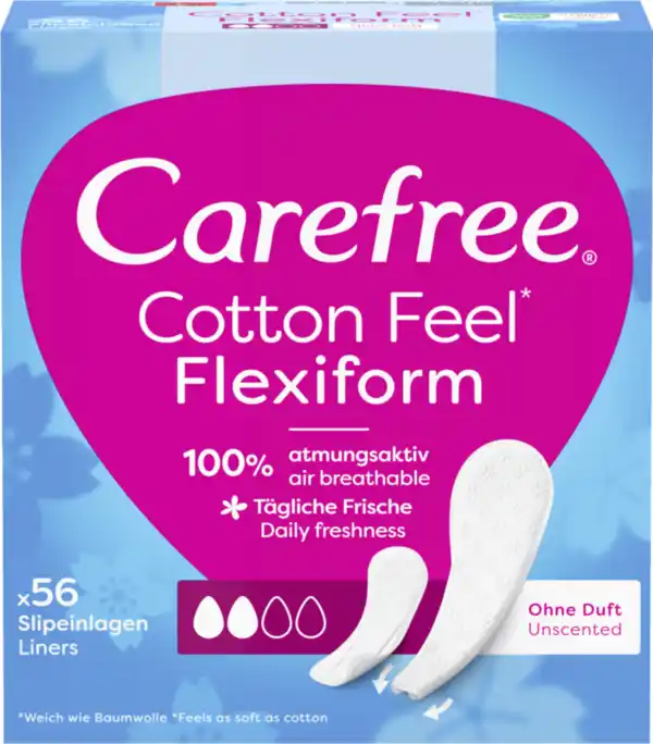 Bild 1 von Carefree Slipeinlagen Cotton Feel Flexiform