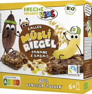 Freche Freunde Kids Kalles Bio Müsli Riegel - Banane Kakao, 156 g