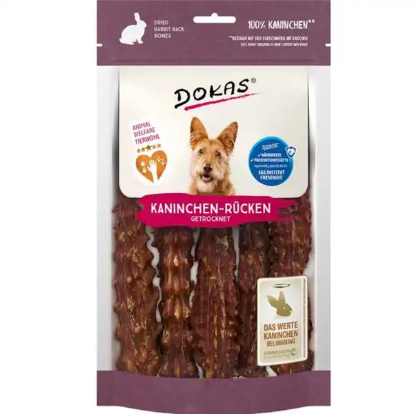 Bild 1 von Dokas Hundesnack Kaninchenrücken getrocknet 120g