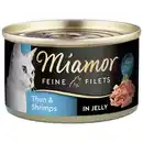 Bild 1 von Miamor Feine Filets in Jelly Thunfisch und Shrimps 100g Dose 24x100g