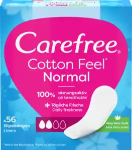 Carefree Slipeinlagen Cotton Feel Normal Aloe