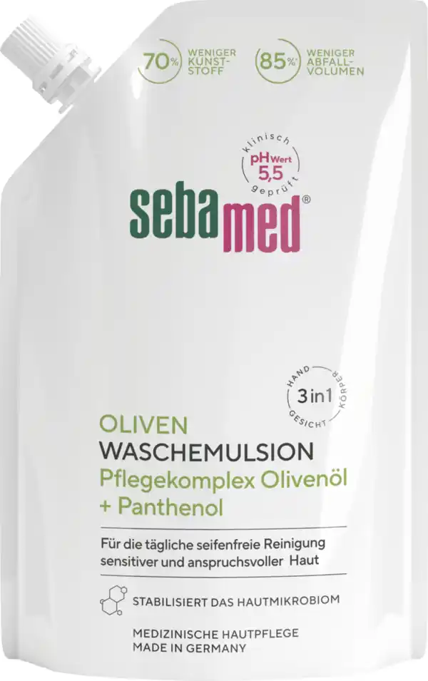 Bild 1 von sebamed Olive Wasch-Emulsion Nachfüllbeutel, 400 ml