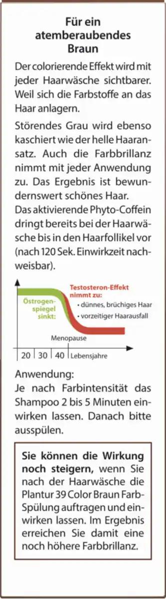 Bild 3 von Dr. Wolff Plantur 39 Color Braun Phyto-Coffein-Shampoo, 250 ml