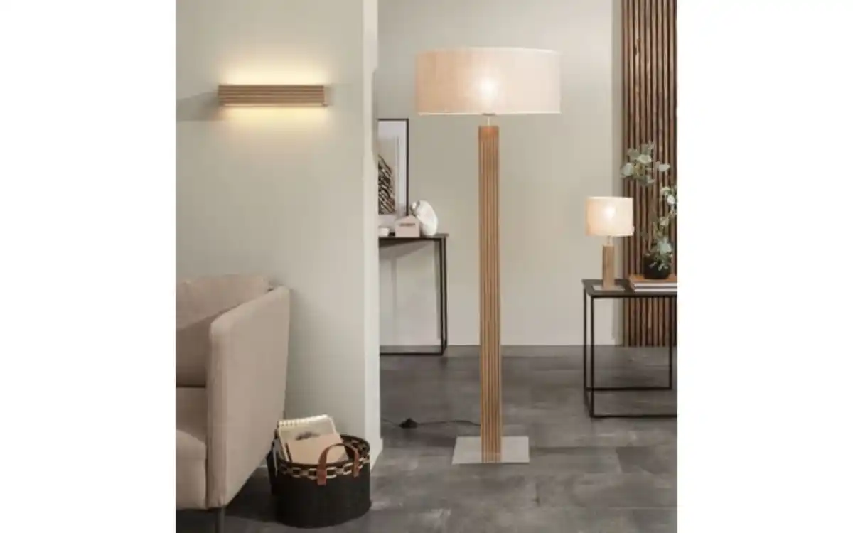 Bild 2 von Stehleuchte Mineo, Eiche/Leinen