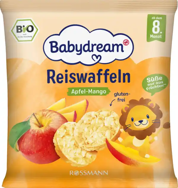 Bild 1 von Babydream Bio Reiswaffeln Apfel-Mango, 35 g