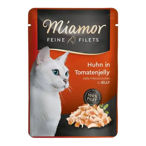 Bild 1 von Miamor Feine Filets Huhn in Tomatenjelly im Frischebeutel 24x100g