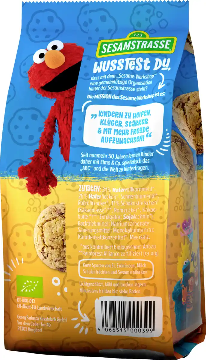 Bild 2 von Sesamstraße Bio Krümelmonster Cookies mit Schokostückchen, 125 g
