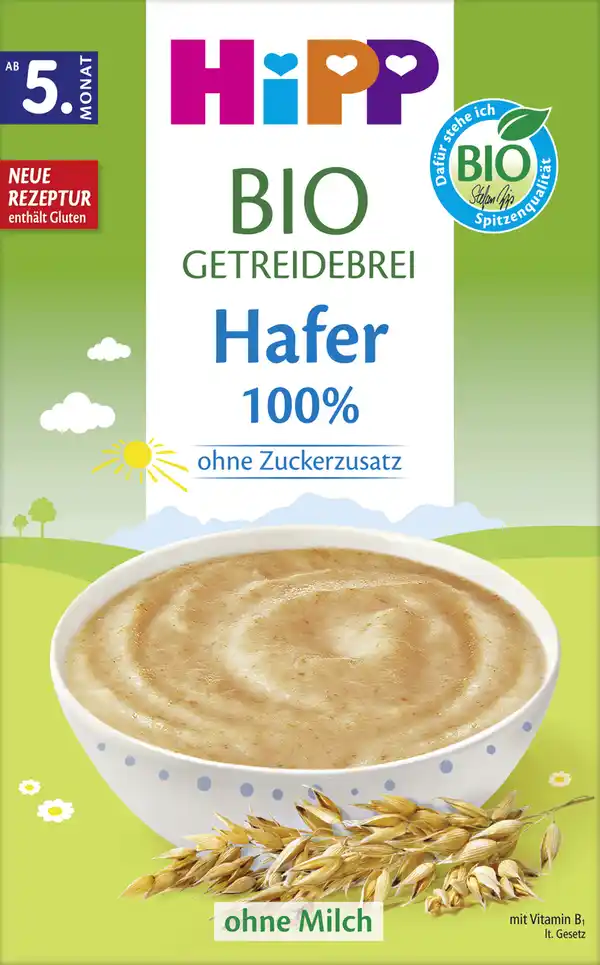 Bild 1 von HiPP Bio Getreidebrei 100% Hafer, 200 g