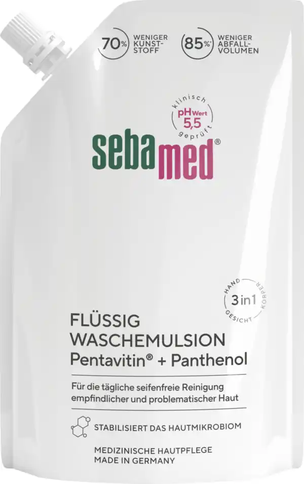 Bild 1 von sebamed Flüssig Waschemulsion Nachfüllbeutel, 400 ml