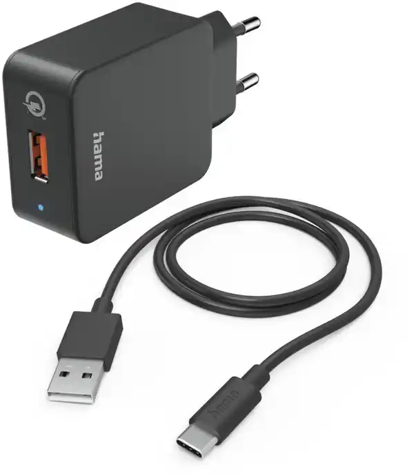 Bild 1 von Schnellladegerät (19,5W) mit USB-Type-C-Ladekabel (1,5m) schwarz