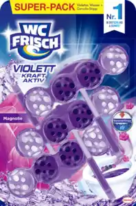 WC FRISCH Kraft Aktiv Violettspüler Magnolie 3er Pack, 150 g