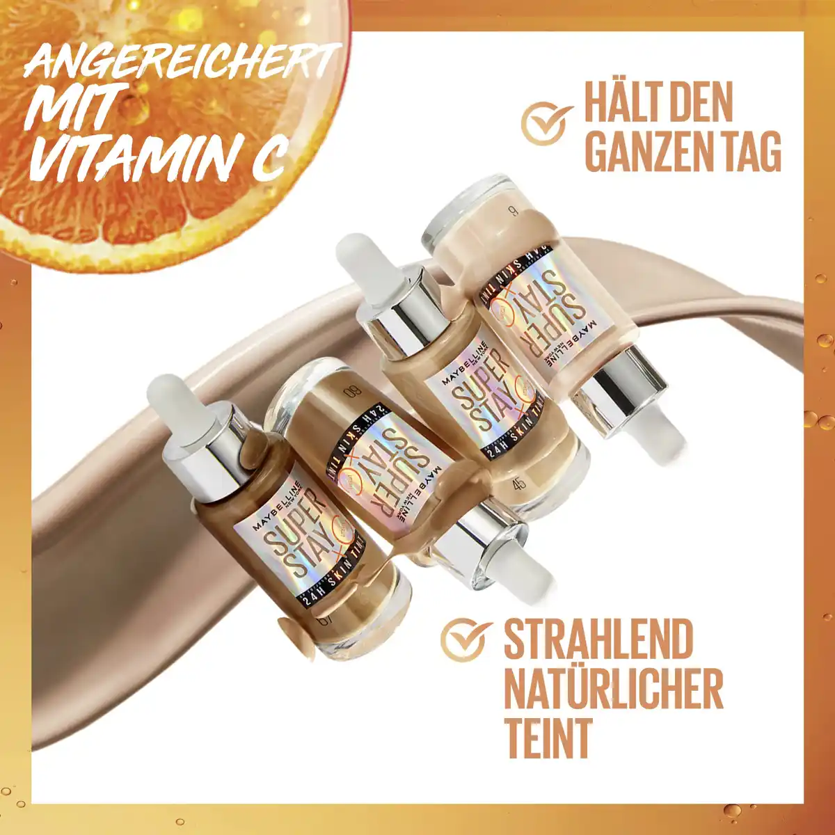 Bild 3 von Maybelline New York Super Stay 24H Skin Tint Hazelnut 66, 30 ml