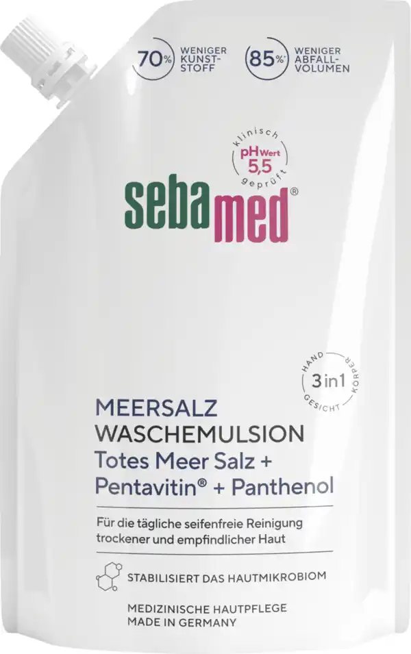 Bild 1 von sebamed Meersalz Waschemulsion Nachfüllbeutel, 400 ml