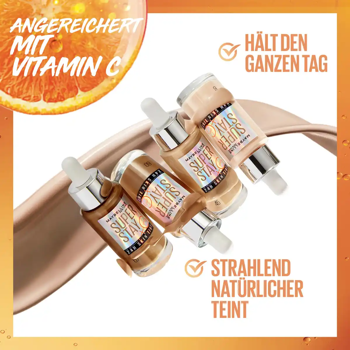 Bild 2 von Maybelline New York Super Stay 24H Skin Tint Caramel 60, 30 ml