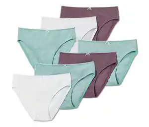 7 Kinder-Slips, weiß/mauve/hellblau