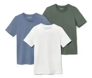 3 Kinder-T-Shirts, blau, weiß, grün