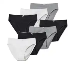 7 Kinder-Slips, weiß/grau/schwarz