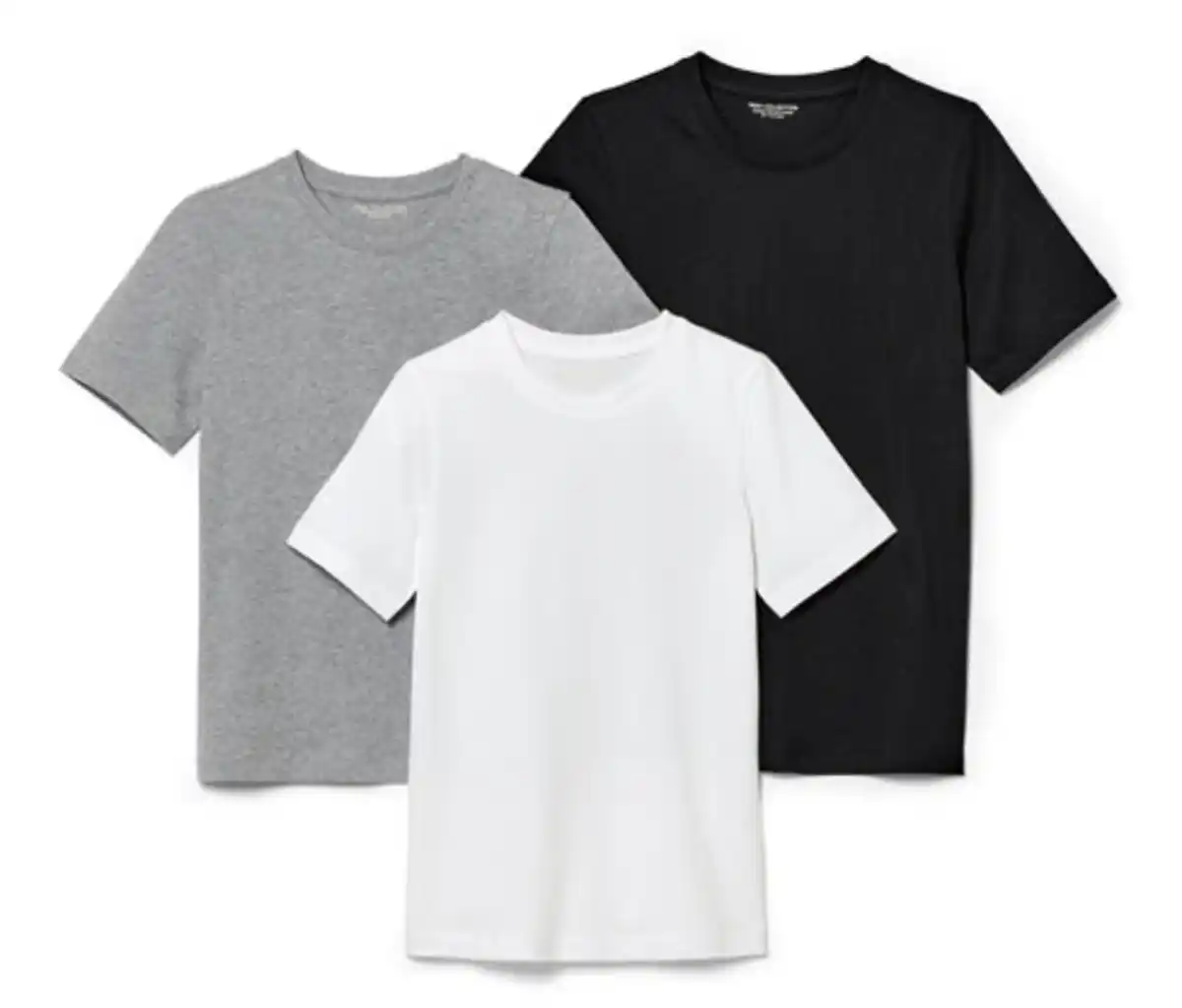 Bild 1 von 3 Kinder-T-Shirts, schwarz, grau, weiß