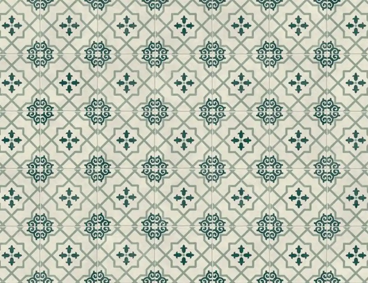 Bild 1 von PVC Calypso Tile Blau, Weiß
