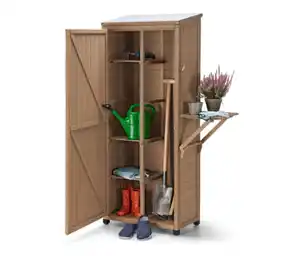 Großer Gartenschrank »Tinus« mit hochklappbarem Seitenregal