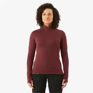 FORCLAZ Merinoshirt Damen langarm Trekking - MT900