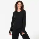 Bild 1 von KIMJALY Langarmshirt sanftes Yoga Damen Biobaumwolle - schwarz