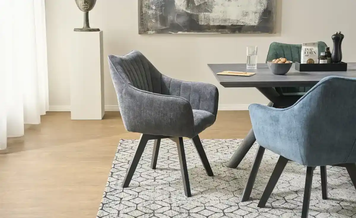 Bild 2 von Primo Armlehnstuhl  drehbar Nairobi ¦ grau ¦ Maße (cm): B: 63 H: 88 T: 62 Stühle > Esszimmerstühle - Möbel Kraft