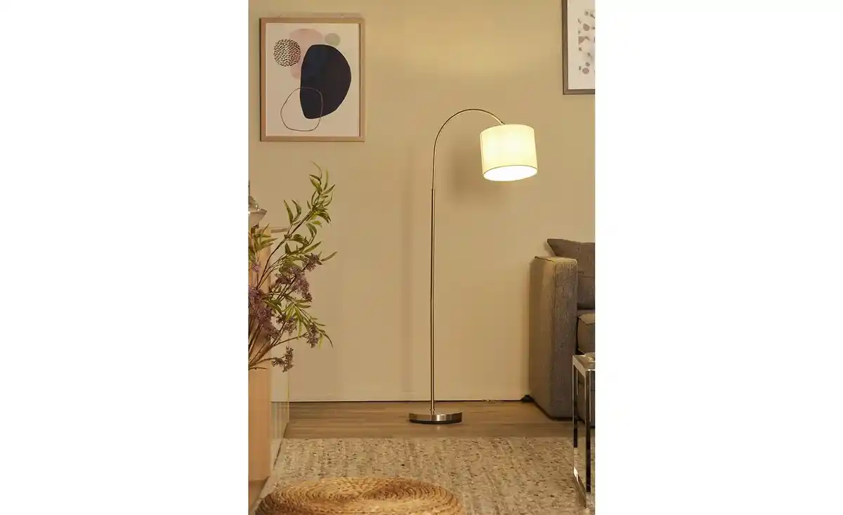 Bild 2 von KHG Bogenleuchte, 1-flammig, Stoffschirm weiß