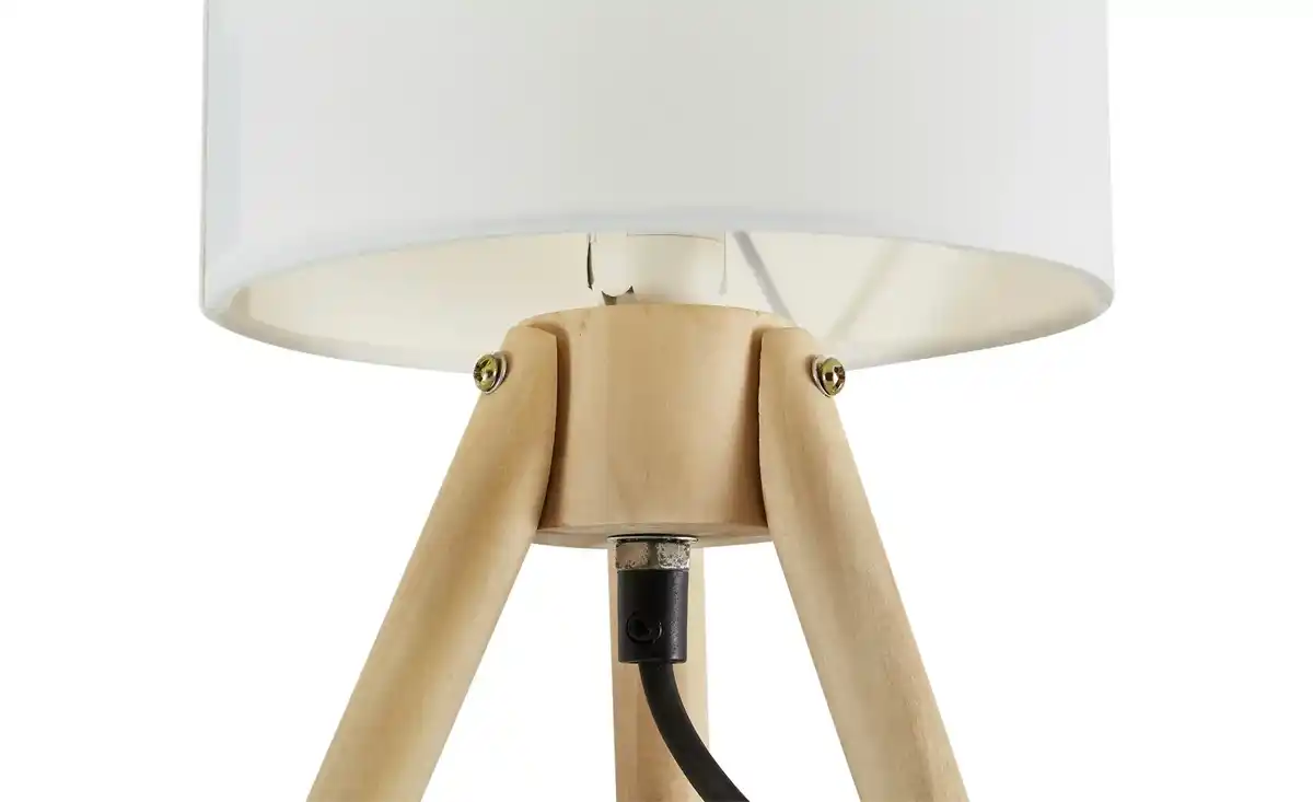 Bild 2 von levelone Tischleuchte, 1-flammig, Stoffschirm weiß