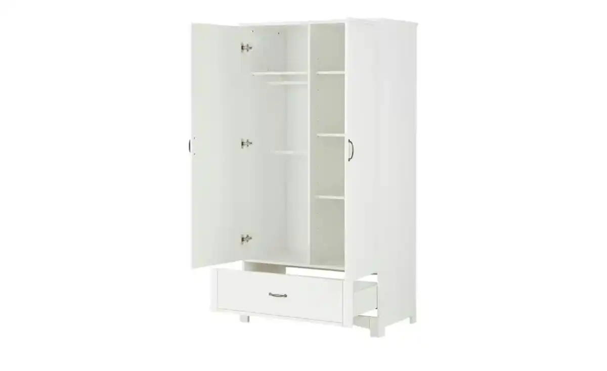 Bild 2 von Kleiderschrank ¦ weiß ¦ Maße (cm): B: 100 H: 190 T: 55 Baby > Babymöbel > Babykleiderschränke - Möbel Kraft