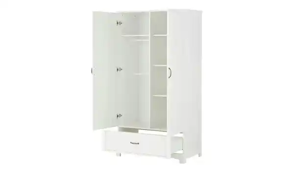 Bild 2 von Kleiderschrank ¦ weiß ¦ Maße (cm): B: 100 H: 190 T: 55 Baby > Babymöbel > Babykleiderschränke - Möbel Kraft