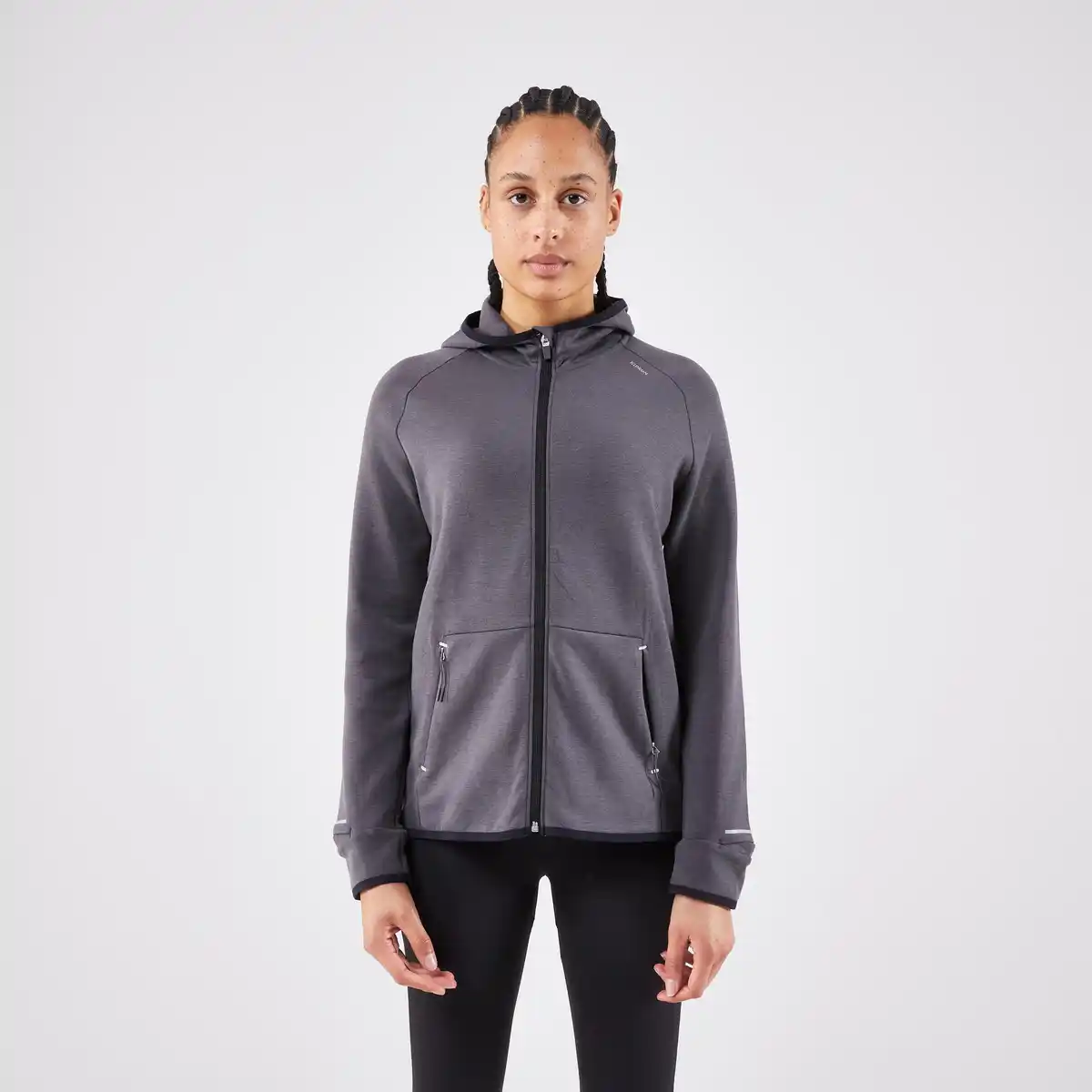 Bild 1 von KIPRUN Laufjacke Damen warm - Run 500 Warm dunkelgrau