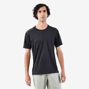 KIPRUN Laufshirt kurzarm Herren atmungsaktiv - Run 500 Dry+ schwarz