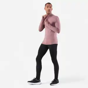 KALENJI Lauftights lang Herren - Run 100 Warm schwarz