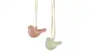 Bild 1 von Deko Vogel Anhänger, 2er Set ¦ mehrfarbig ¦ Glas, Naturprodukte ¦ Maße (cm): B: 9 H: 5 T: 4 Dekoration > Dekoartikel - Möbel Kraft
