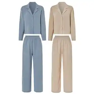 OYANDA® Damen-Musselin-Pyjama, 2-teilig