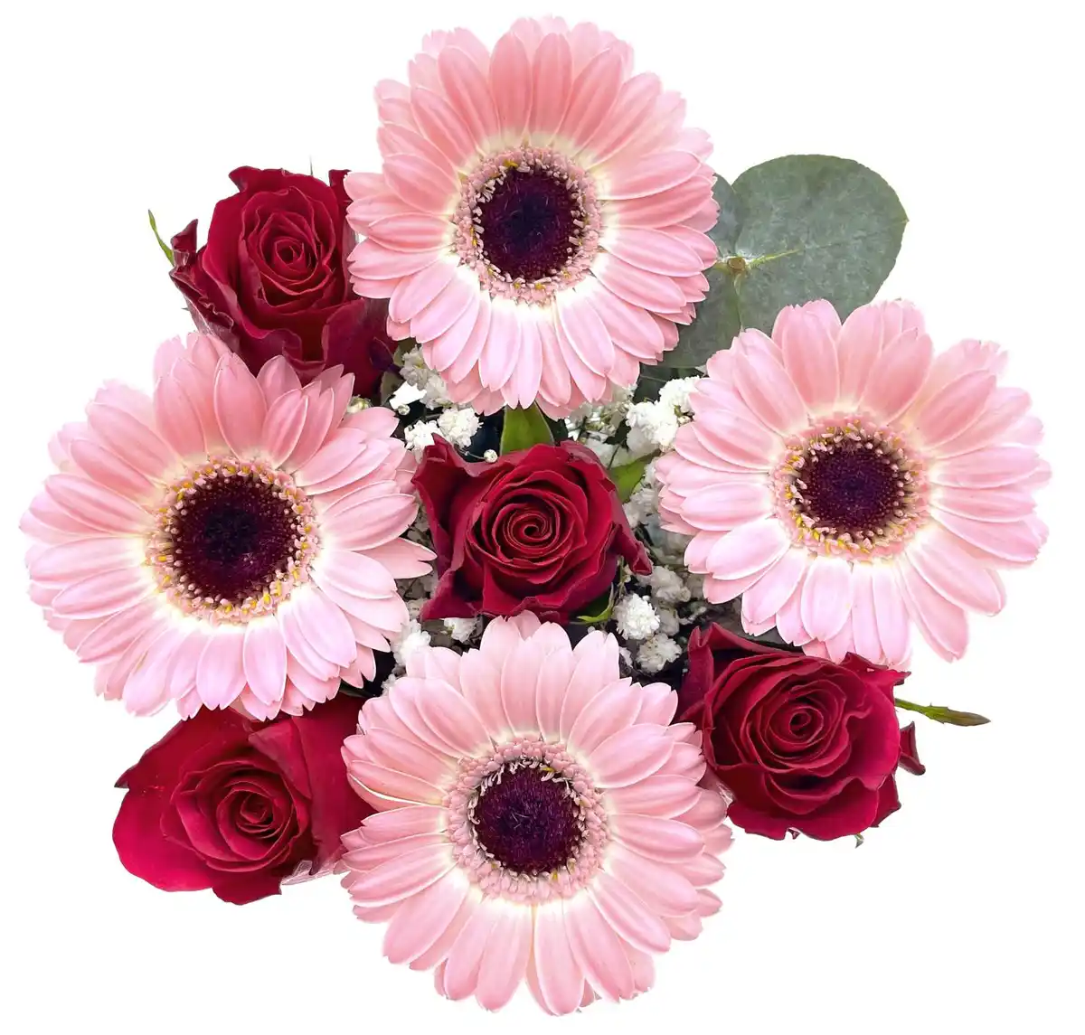 Bild 2 von Rosen-Eukalyptusstrauß oder Rosen-Gerministrauß