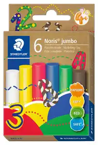 STAEDTLER Plastilin-Knete »Noris jumbo«, 6-St.-Packg.