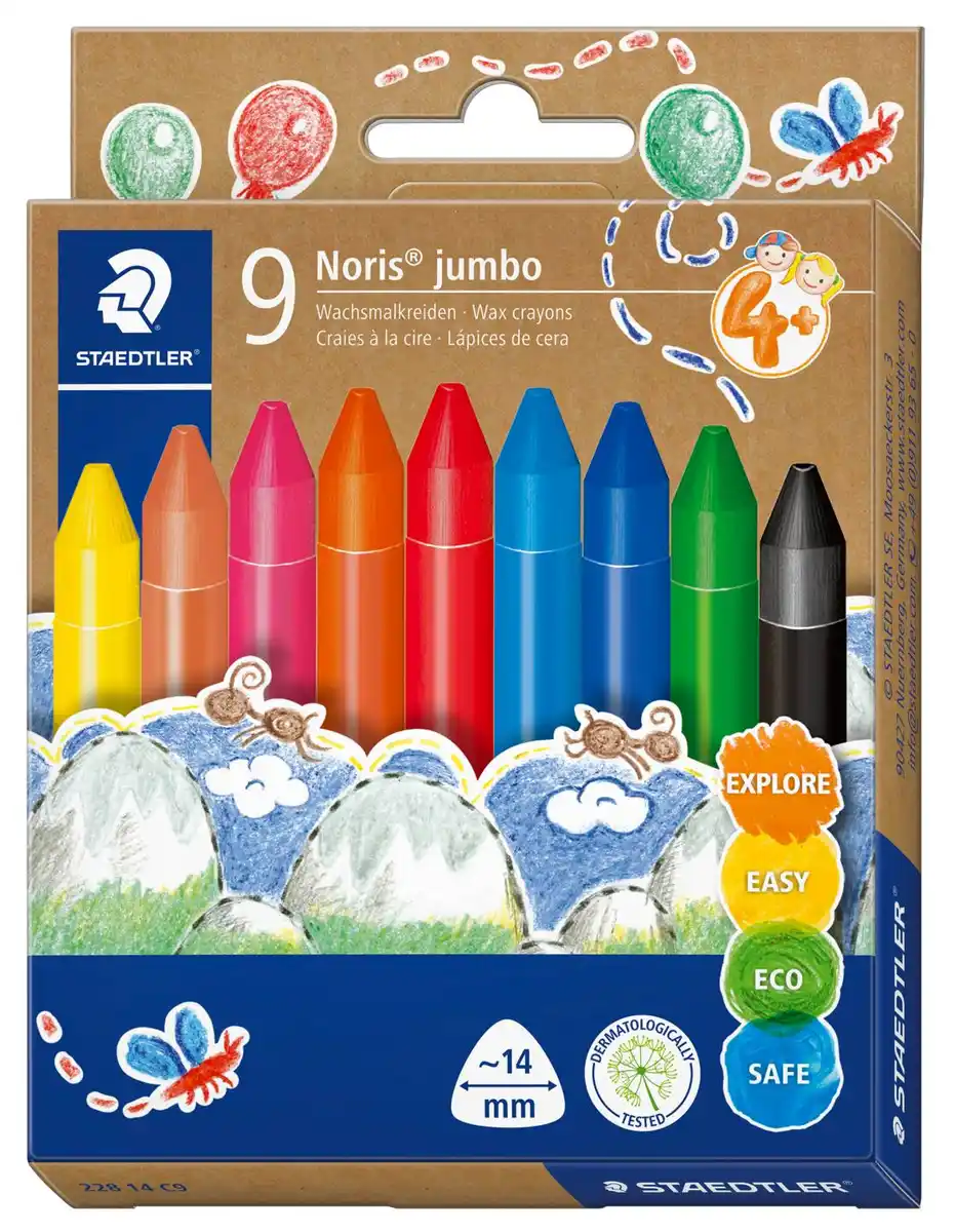 Bild 1 von STAEDTLER Wachsmalkreide »Noris jumbo«, 9-St.-Packg.