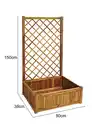 Bild 3 von Pflanzkasten Pflanztopf Blumentopf mit Rankhilfe 150 x 80 x 38 cm FSC braun