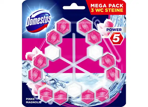 Bild 1 von Domestos WC Block 3x55g 'Pinke Magnolie'