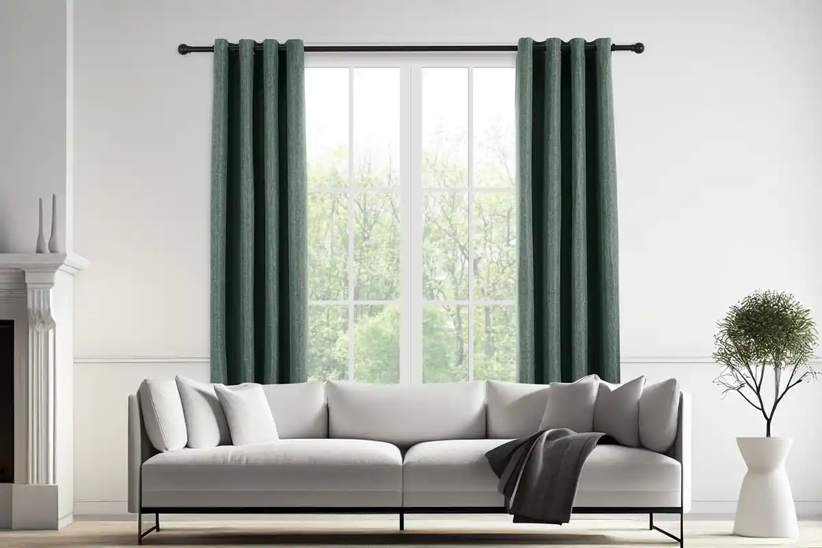 Bild 2 von Vorhang - 150 x 260 cm - Ringe - Grün