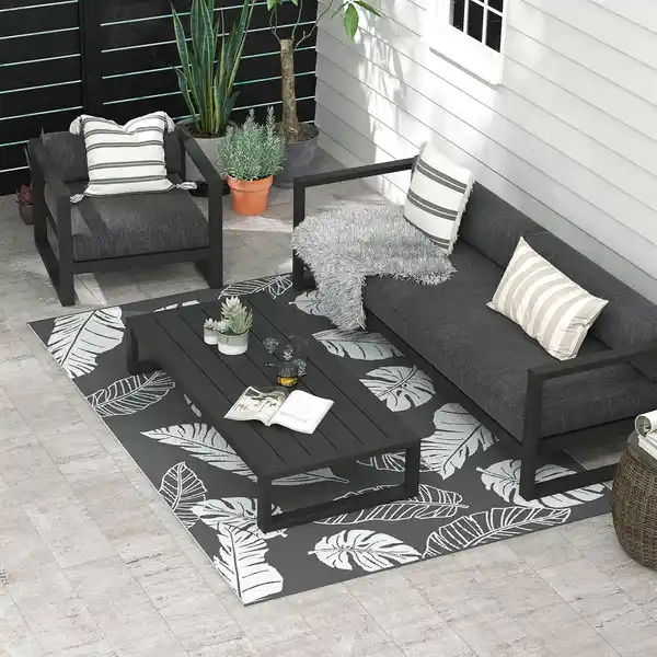 Bild 2 von Outdoor-Teppich, Campingteppich mit Doppelseitigem Design für Balkon